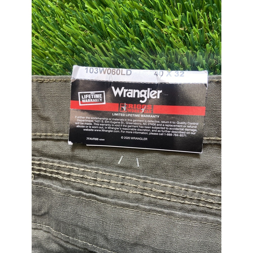 NWT Wrangler Riggs Workwear Men's Ripstop Ranger Cargo Pants 40x32 Dark Gray - Picture 10 of 11